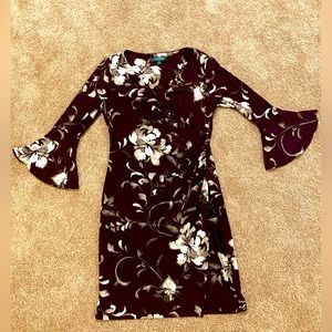Lauren Ralph Lauren plum floral dress